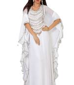 Glamorous White Arabian Designer Kaftan