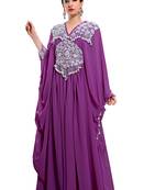 Classy Purple Designer Butterfly Kaftan