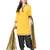 yellow plain crepe unstitched salwar with dupatta