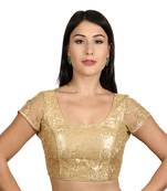Gold Net Woven stitched blouse