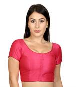 Pink Dupion silk  Woven stitched blouse