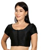 Black Dupion silk  Woven stitched blouse