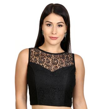 Black Dupion silk  Woven stitched blouse 1