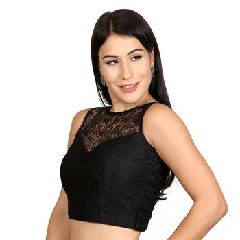 Black Dupion silk  Woven stitched blouse 2