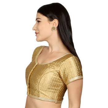 Gold Brocade Woven stitched blouse 2