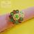 Ruby Panna Multi CZ Polki Cocktail Ring Adjustable