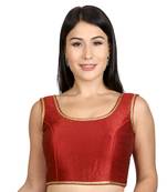Maroon Dupion Silk Woven stitched blouse