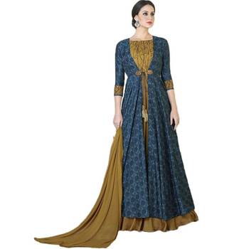 Navy Blue Anarkali Suit 1