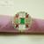 square Victorian Antique Style AD CZ Adjustable Cocktail Ring