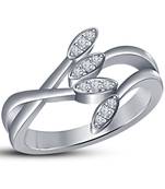 New fancy dsign wedding engagement ring platinum plated round white cz in 925 sterling silver