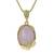 Stylish Gold Plated Pendant With Pink Centre Stone And Green Crystals