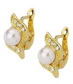 Italian Fashion Jewellery Gold-Plated Stud Earings For Women - Gold