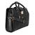 Black genuine leather formal designer laptop bags