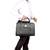 Black genuine leather formal designer laptop bags
