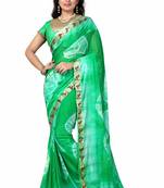 Green woven   nazneen saree with blouse