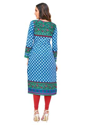 Multicolor Printed 2 Cotton Unstithced Kurti 3