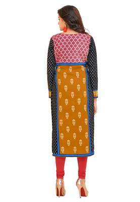 Multicolor Printed 2 Cotton Unstithced Kurti 3
