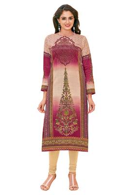 Multicolor Printed 2 Cotton Unstithced Kurti 4