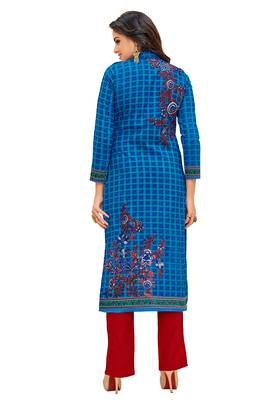 Multicolor Printed 2 Cotton Unstithced Kurti 3