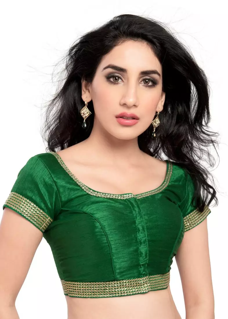 green banglory lace unstitched blouse