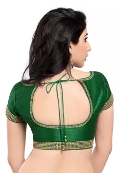 Green Banglory Lace Unstitched Blouse