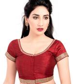 Maroon Banglory Lace Unstitched Blouse