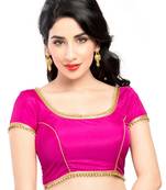 Pink Silk Lace Unstitched Blouse