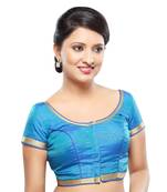 blue banglory lace unstitched blouse