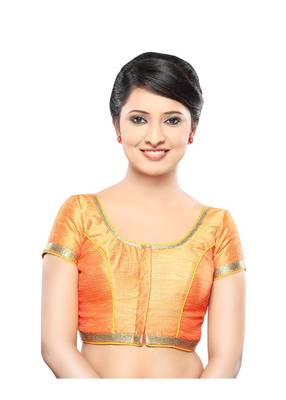 orange banglory lace unstitched blouse 1