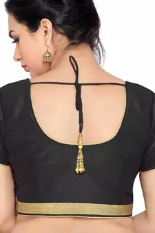 Black Banglory Lace Unstitched Blouse