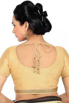 Gold Banglory Lace Unstitched Blouse