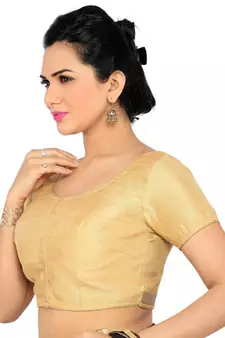 Gold Banglory Lace Unstitched Blouse