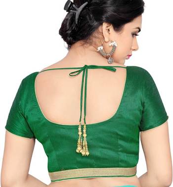 Green Banglory Lace Unstitched Blouse 2