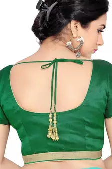 Green Banglory Lace Unstitched Blouse