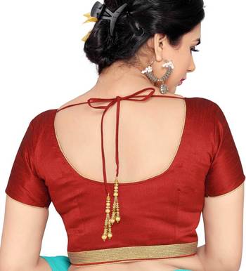 Maroon Banglory Lace Unstitched Blouse 2