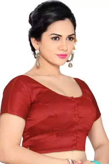 Maroon Banglory Lace Unstitched Blouse