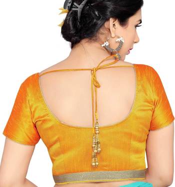 Mustard Banglory Lace Unstitched Blouse 2