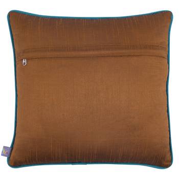 Turquoise Green Taxi Glaze Cotton Cushion Cover 16x16 Inches 2