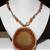 Brown Agate and Silver Necklace.