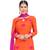 Orange embroidered chanderi salwar with dupatta