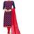 Navy blue embroidered chanderi salwar with dupatta