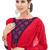 Navy blue embroidered chanderi salwar with dupatta