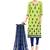 Green embroidered chanderi salwar with dupatta