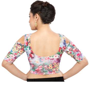 Multicolor Nylon Printed Stitched Blouse 2