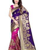 Multicolor woven silk saree with blouse