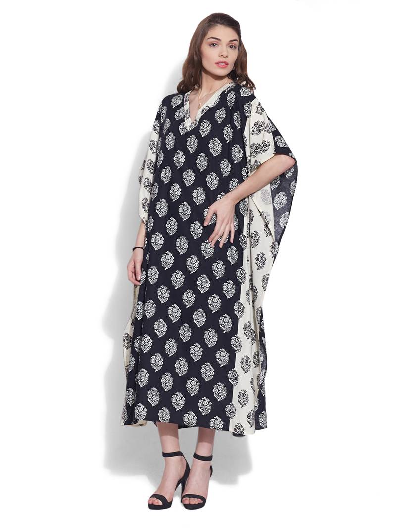 Black cotton printed kaftan Celebrations 2380832