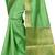Parrot green woven polycotton saree with blouse