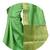 Parrot green woven polycotton saree with blouse