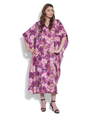 Pink cotton printed kaftan 5