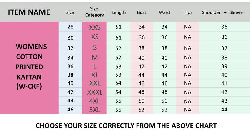 Raspberry cotton printed kaftan